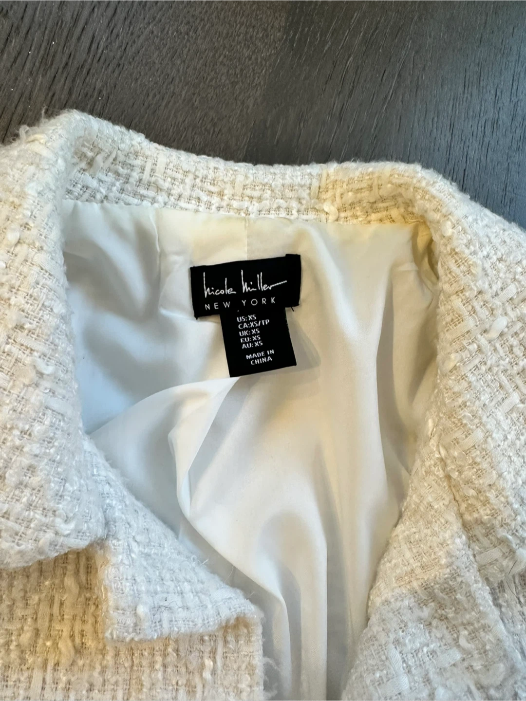Nicole Miller New York White Tweed Jacket - photo 2