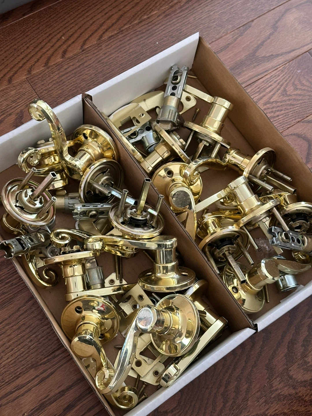 Vintage gold swirl door handles - photo 2