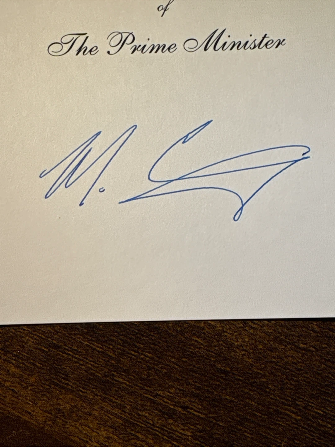 Prime Minister of Canada Autographed Card - photo 4