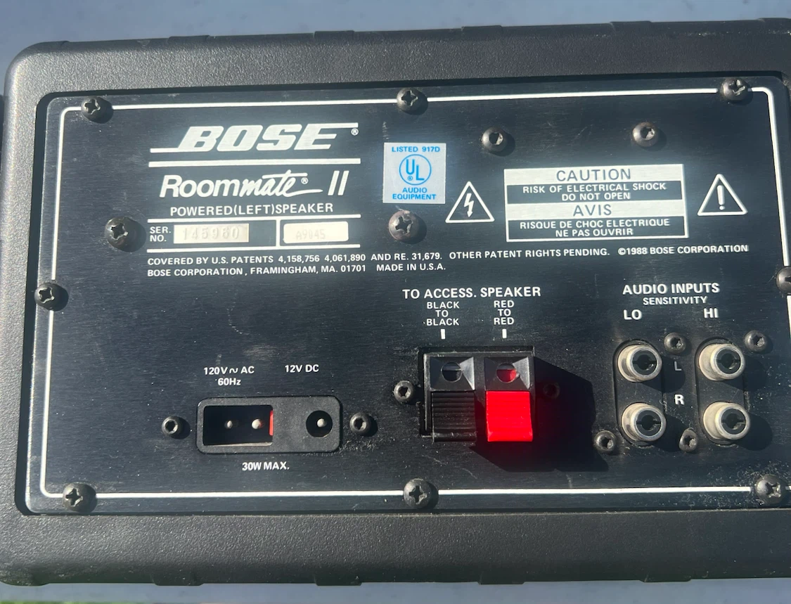 Bose Roommate Il Powered Speaker System Black Vintage Speakers