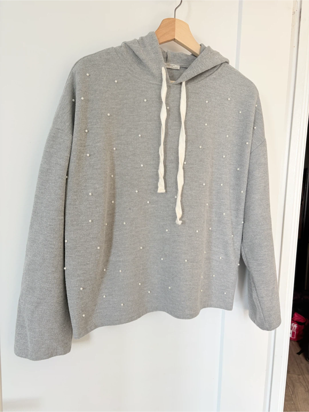 Zara Trafaluc Pearl Embellished Hoodie - photo 4