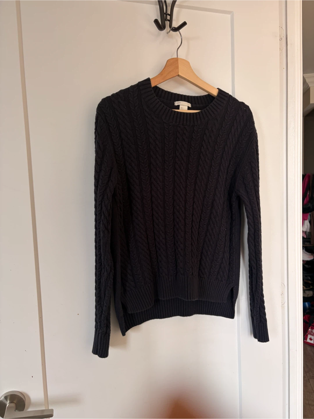 H&M Basic Cable Knit Sweater Dark Blue - photo 4