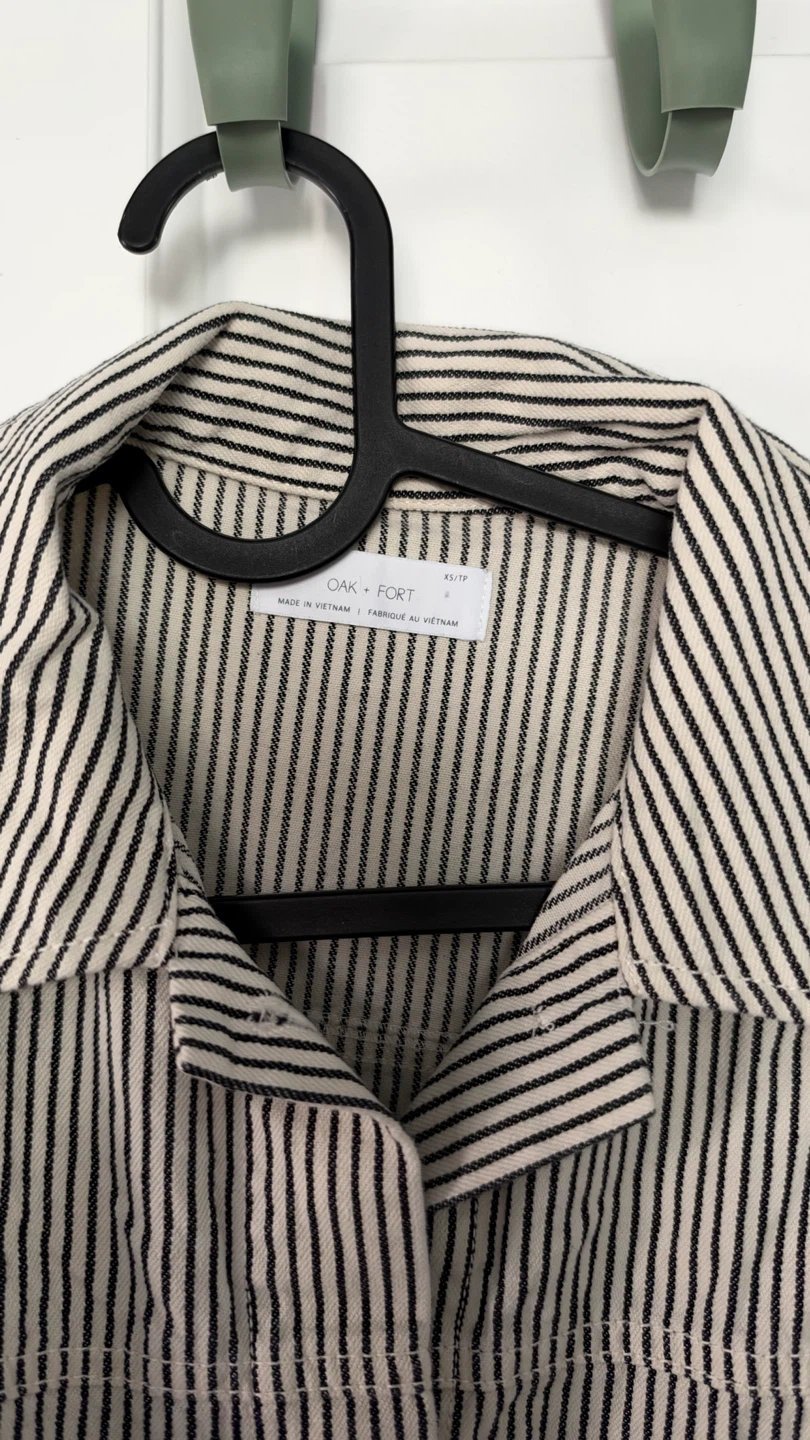 Oak + Fort striped cropped jacket - photo 2
