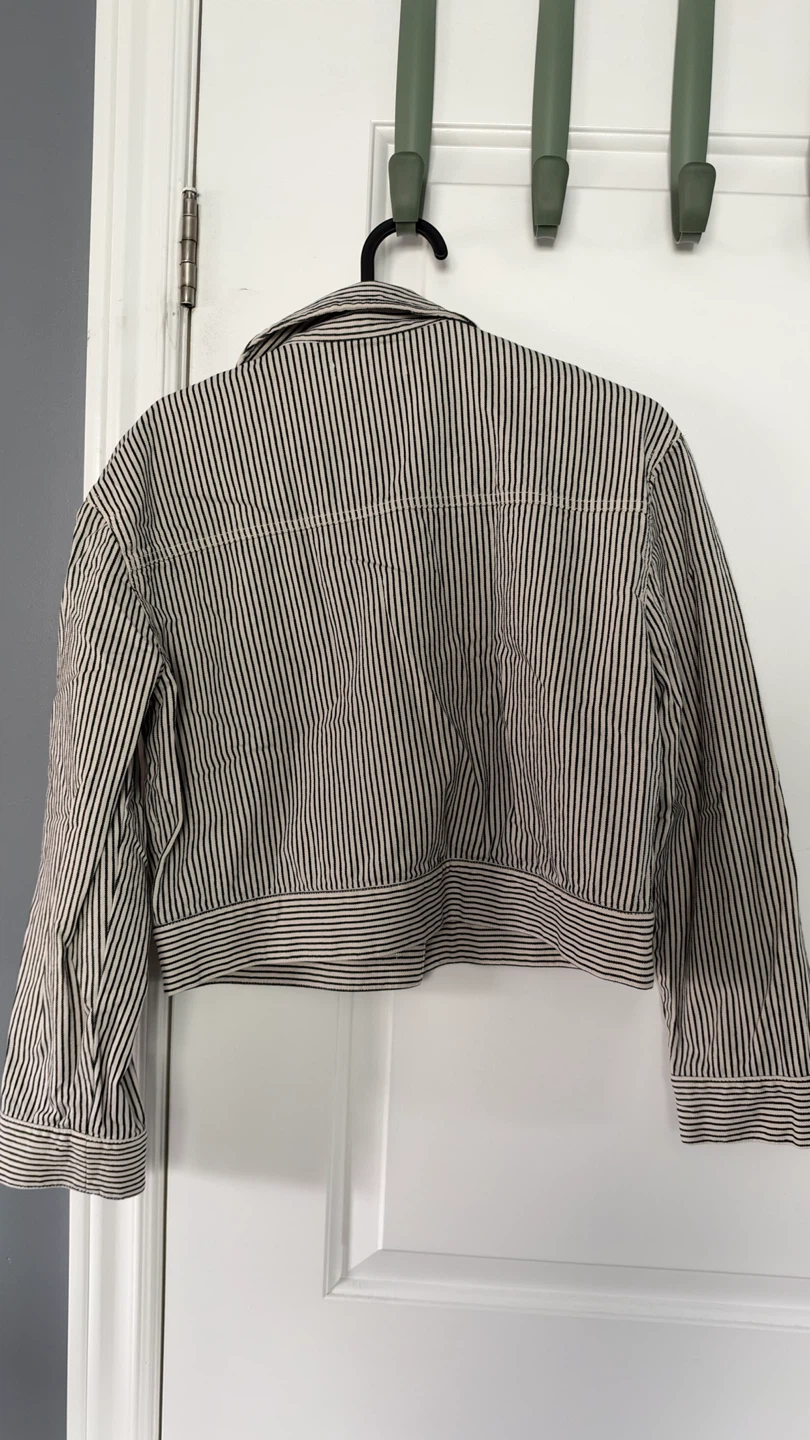 Oak + Fort striped cropped jacket - photo 3