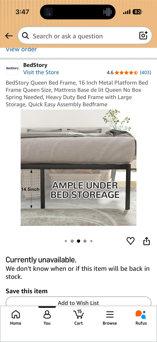 BedStory Queen Metal Platform Bed Frame - photo 3