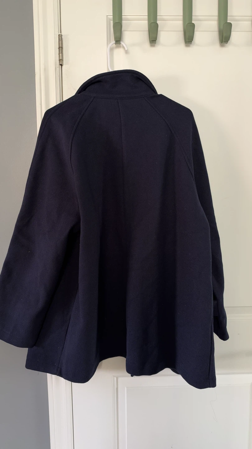 Navy Blue Button-Up Coat - photo 2