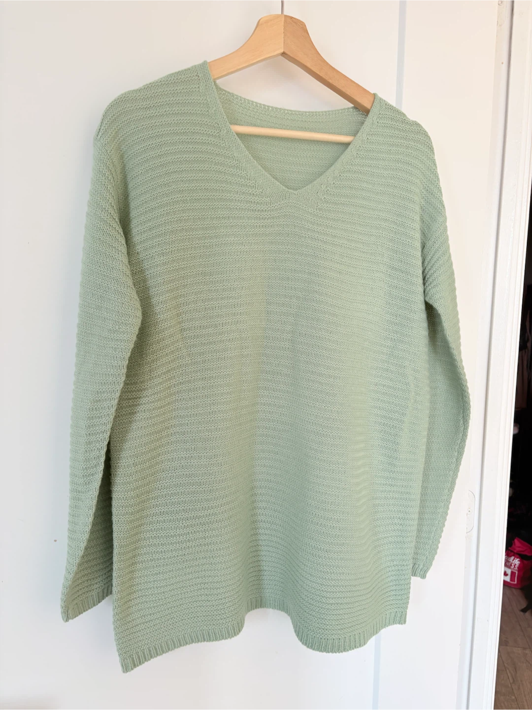 Infinity Woman Light Green V-Neck Sweater - photo 3