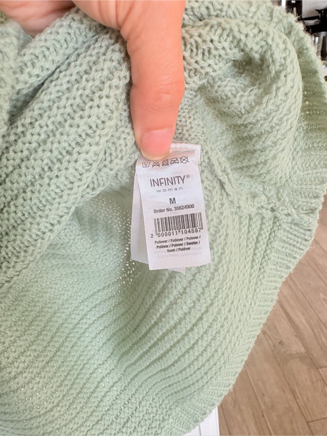 Infinity Woman Light Green V-Neck Sweater - photo 4