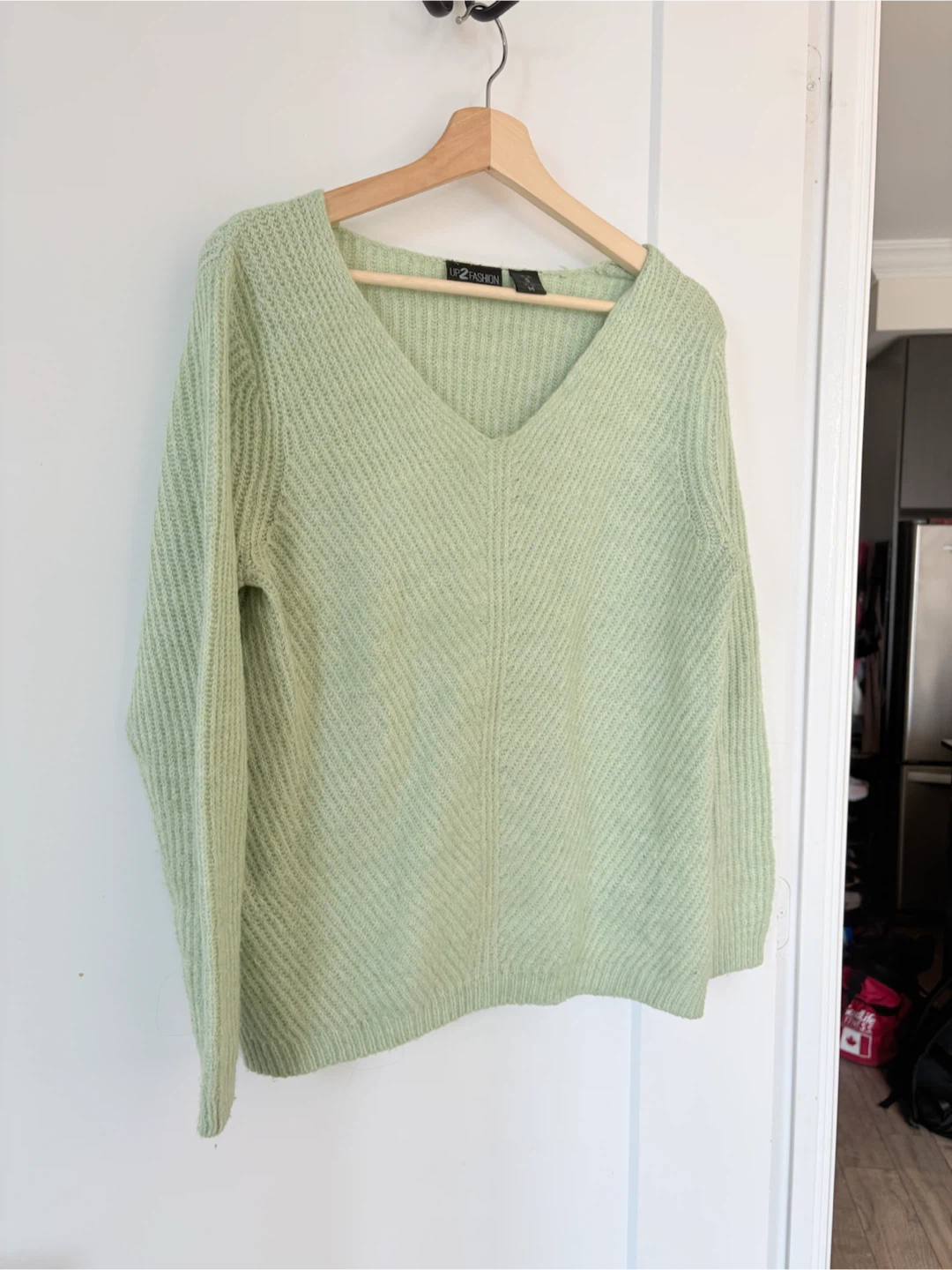 Infinity Woman Light Green V-Neck Sweater - photo 5