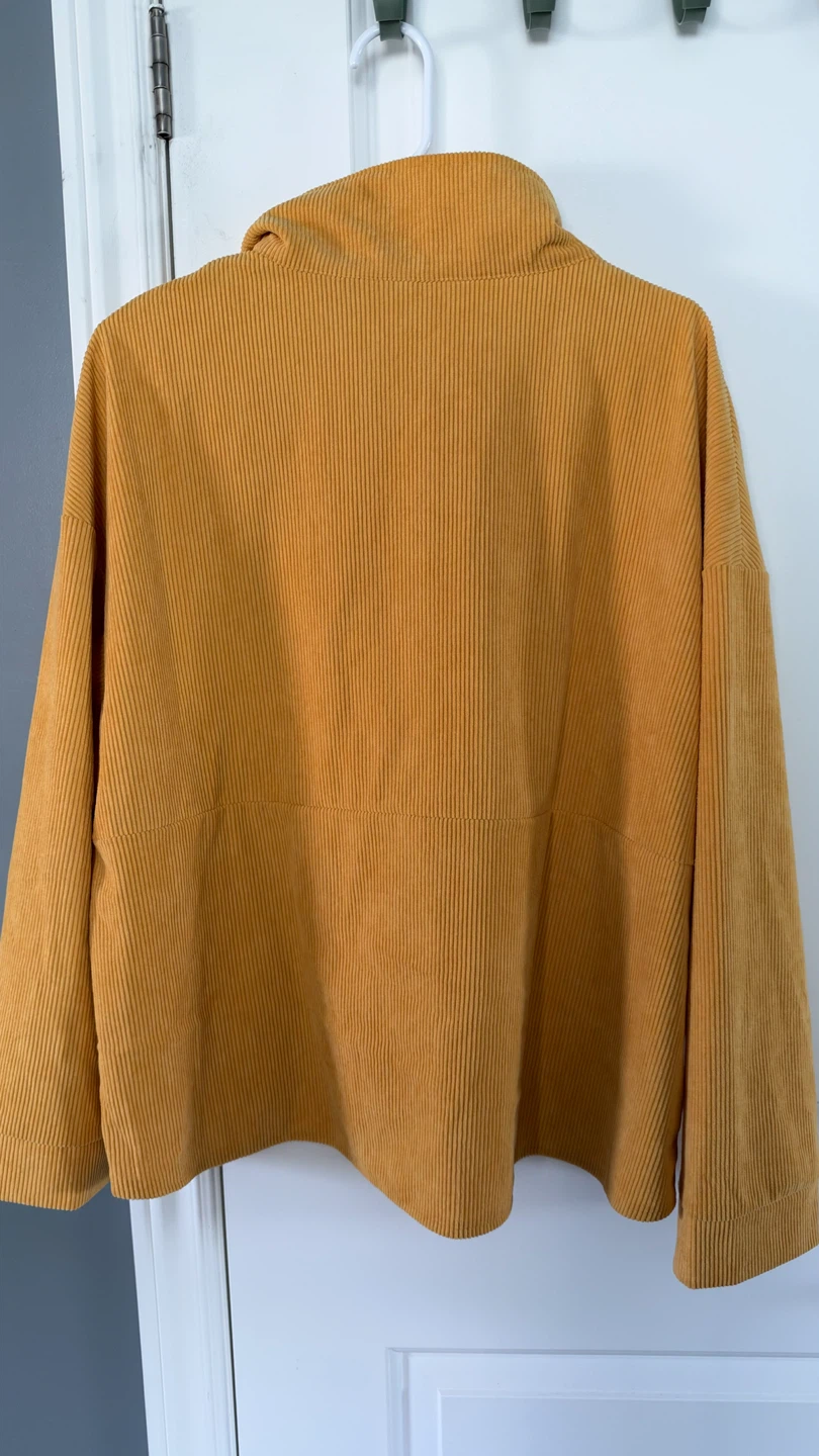 Mustard Yellow Corduroy Button-Up Jacket - photo 2