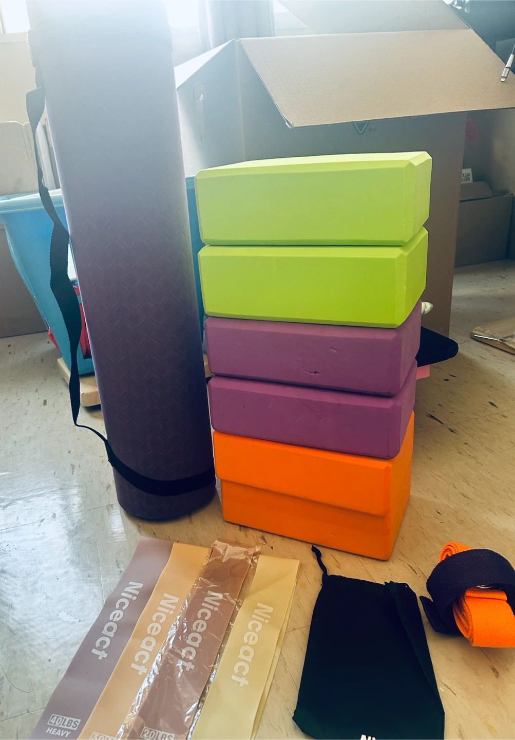Yoga Set with Blocks, Mat, Resistance Bands and Yoga Straps