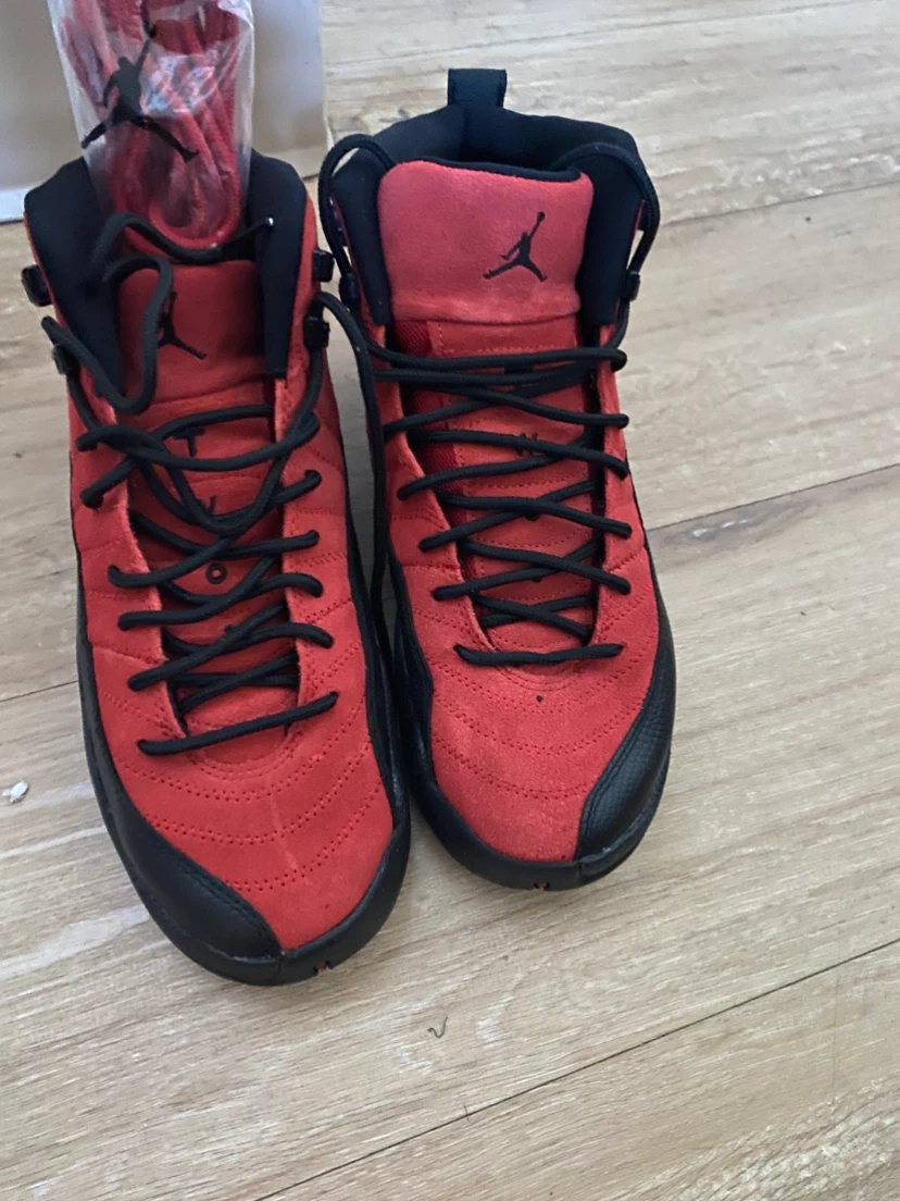 Jordan 12 Retro Reverse Flu Game Sneakers - photo 2