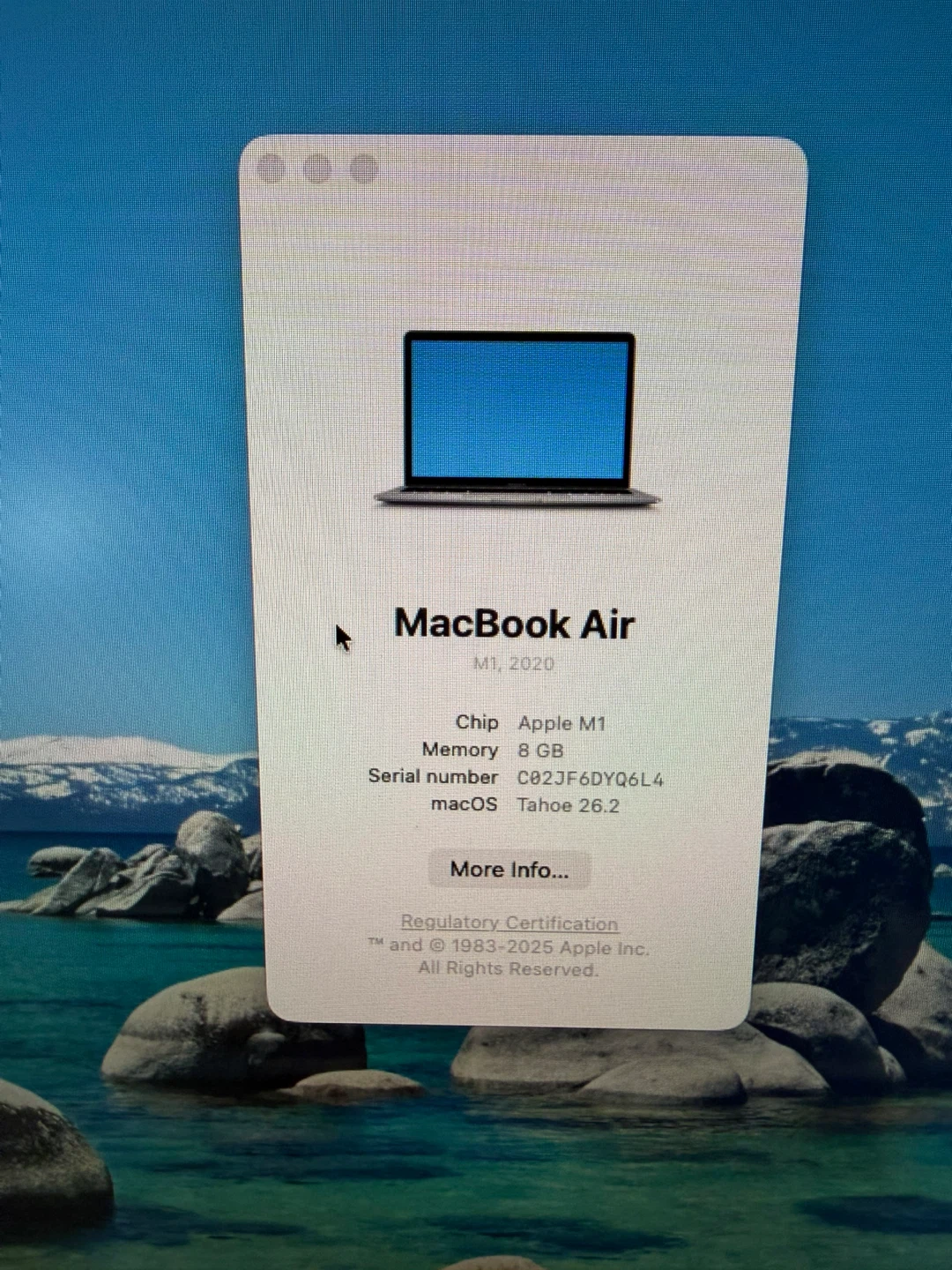 MacBook Air M1 2020 8GB RAM 256GB SSD Fully Functional - photo 2
