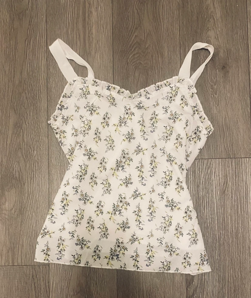 White floral cami