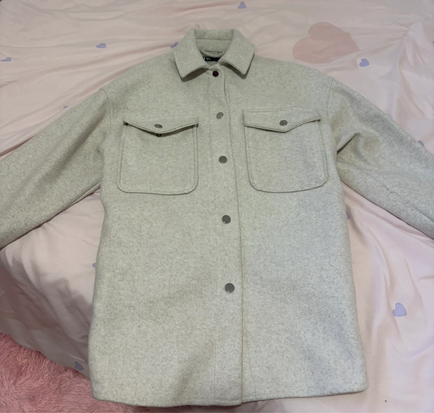 Zara grey shacket XS