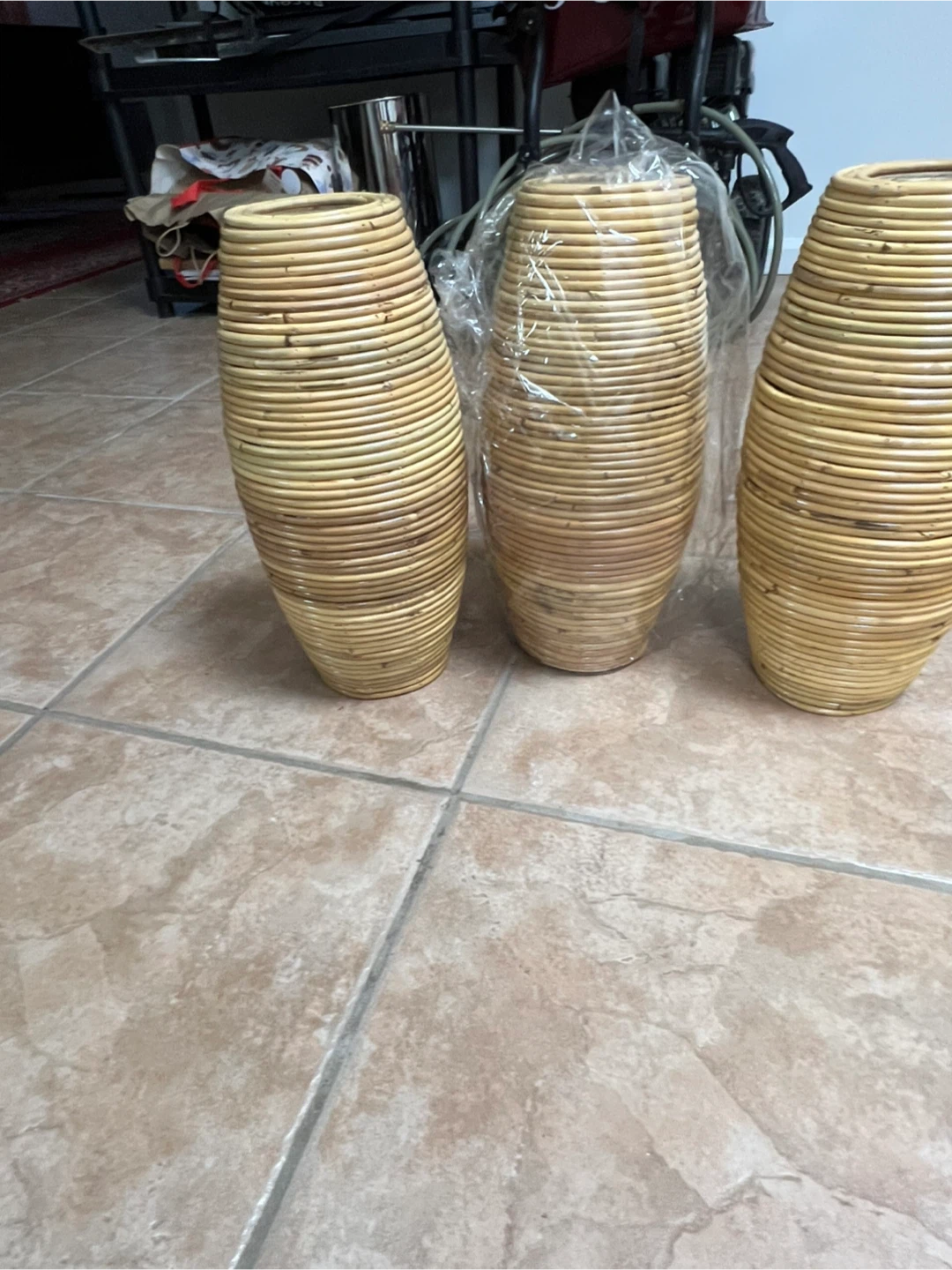 Set of 3 Wicker Vases - photo 4