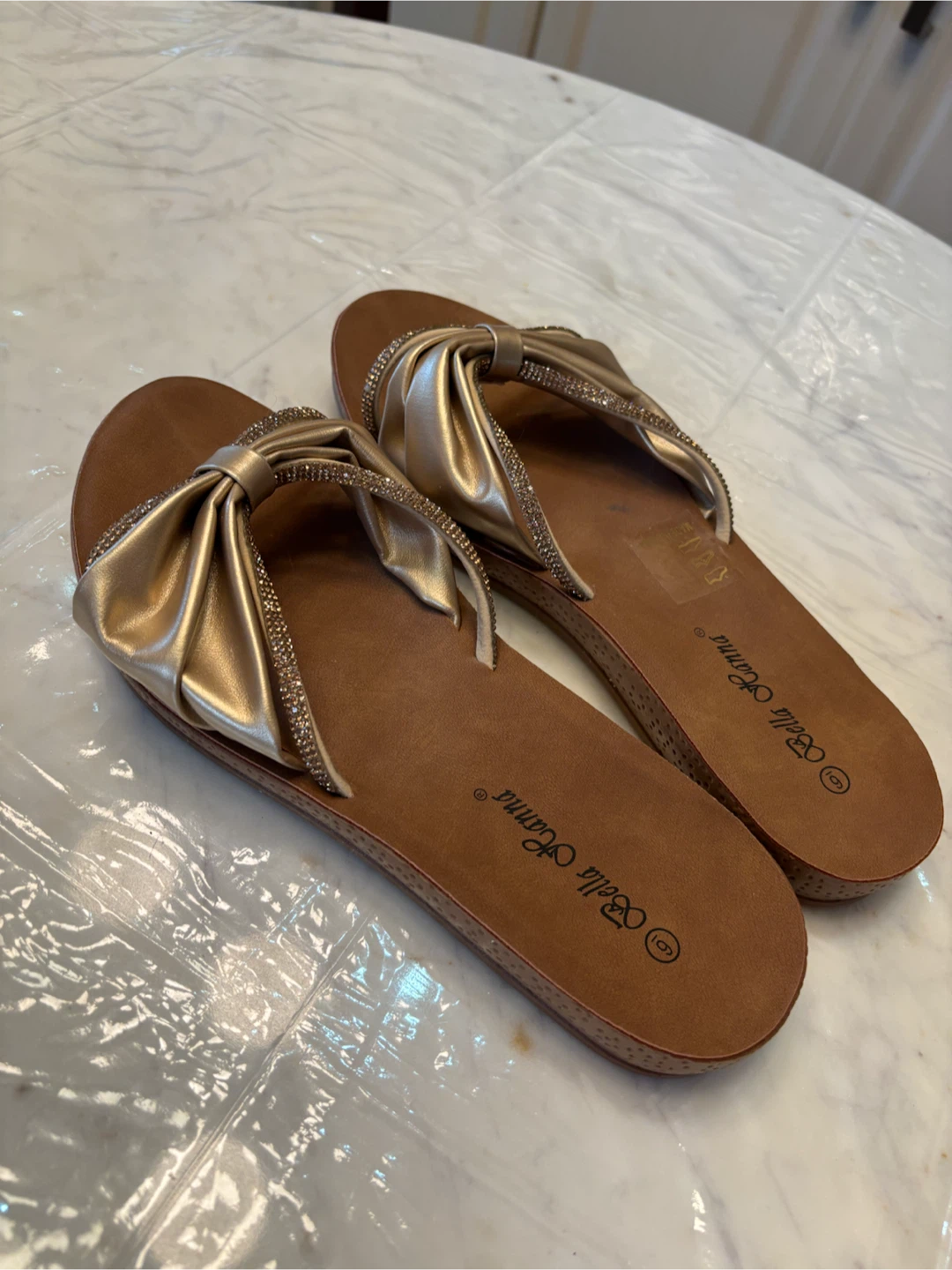 Bella Hanna Gold Bow Sandals - photo 4