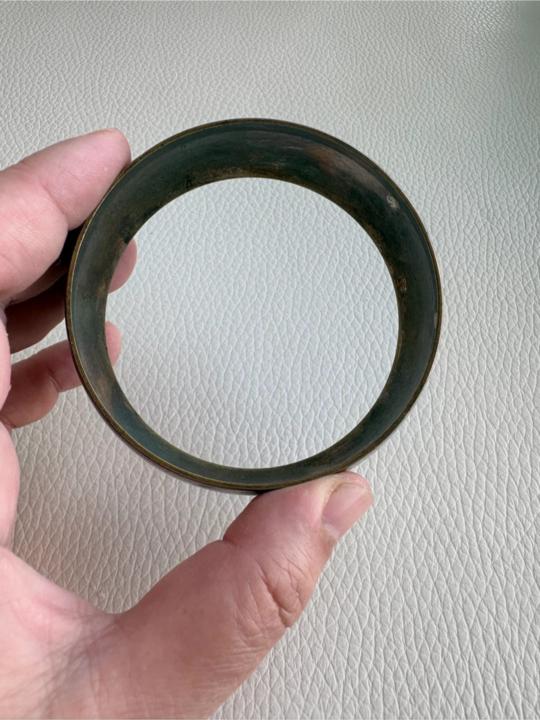 Vintage Etched Metal Bangle Bracelet - photo 3