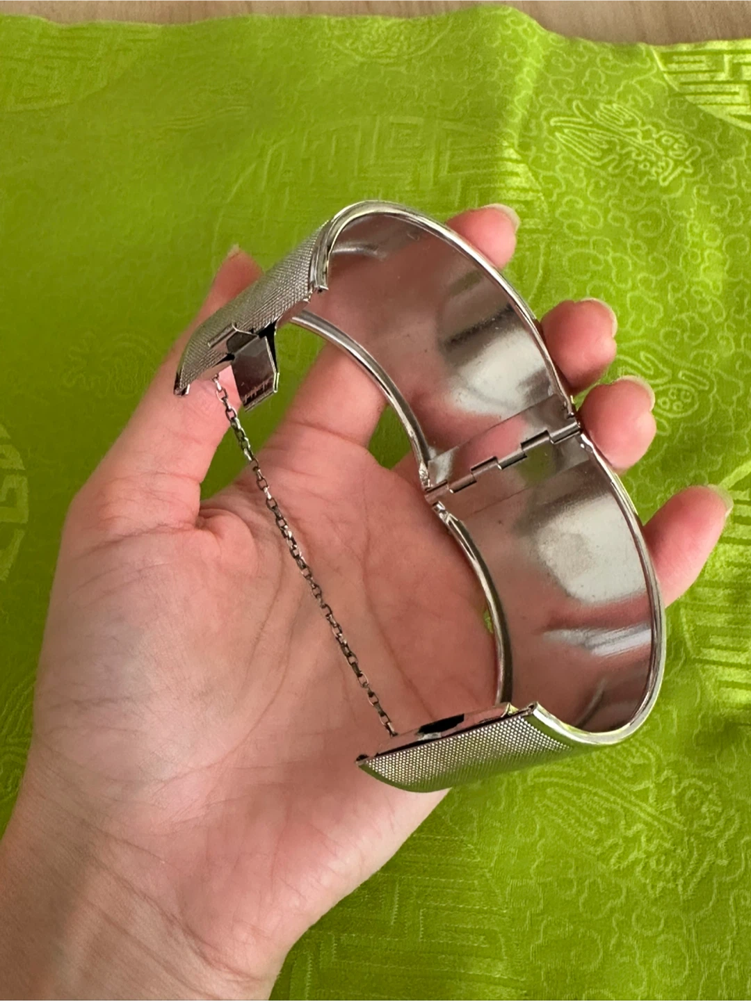 Silver-Tone Wide Cuff Bracelet - photo 2