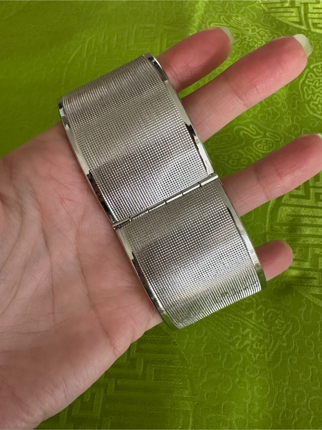 Silver-Tone Wide Cuff Bracelet - photo 3