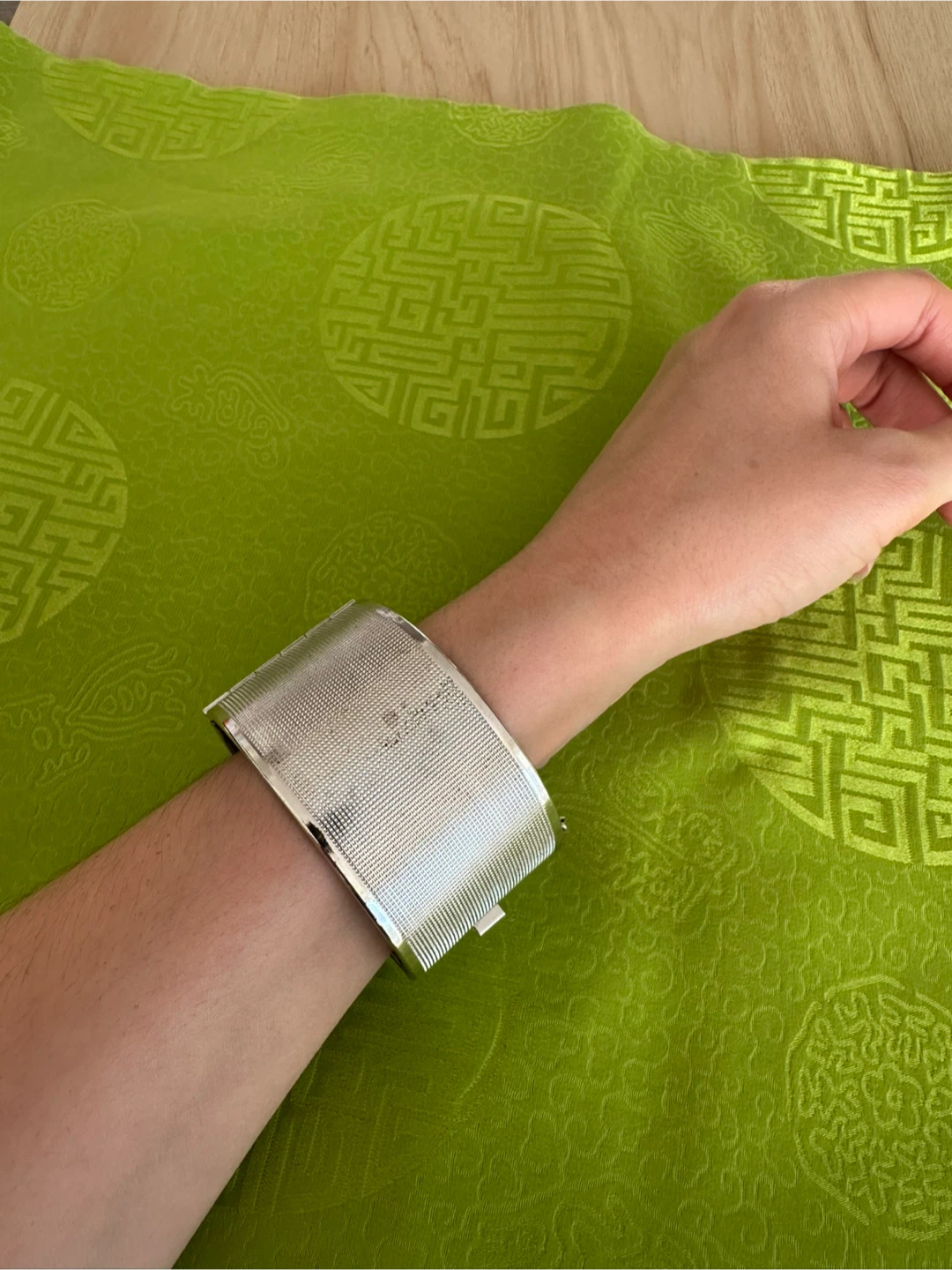 Silver-Tone Wide Cuff Bracelet - photo 5