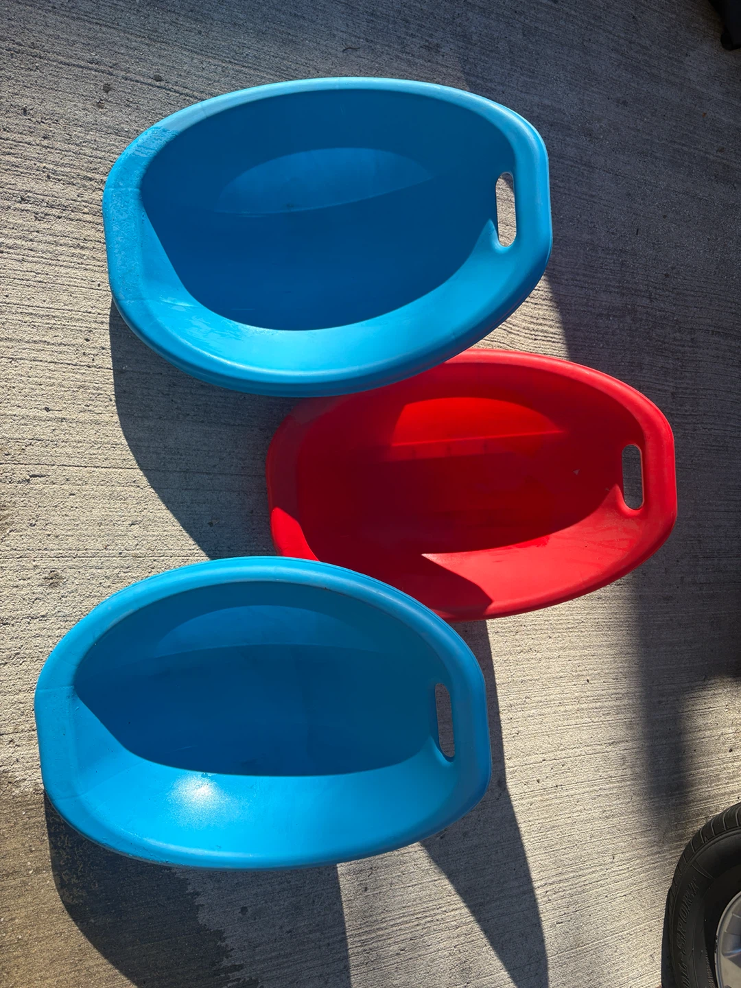 Set of 3 Plastic Scoot Seats