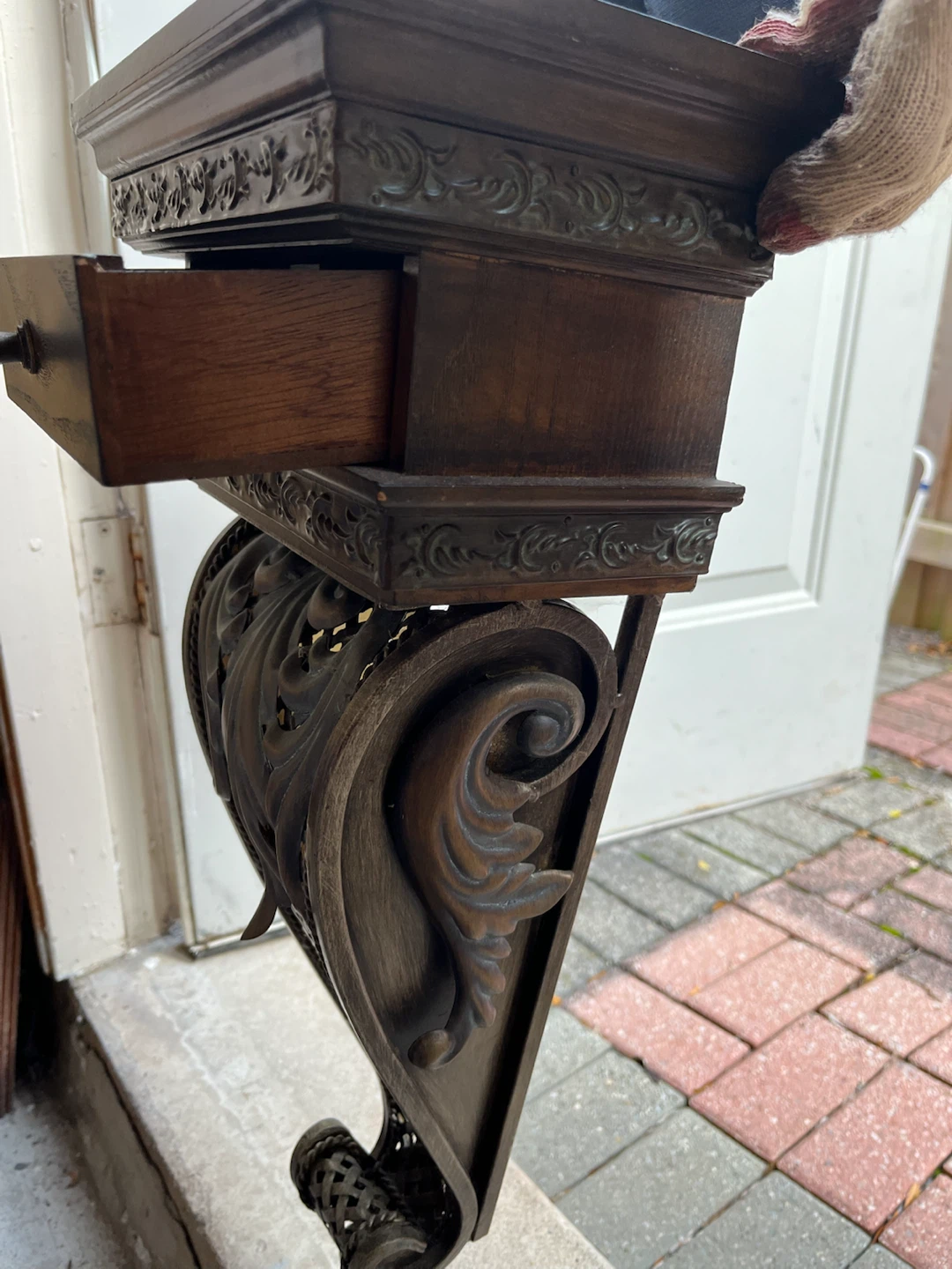 X2 Vintage Wall Mounted Console Table with Drawer - photo 3