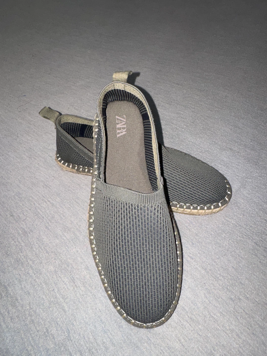 Zara Olive Green Espadrilles Size 39