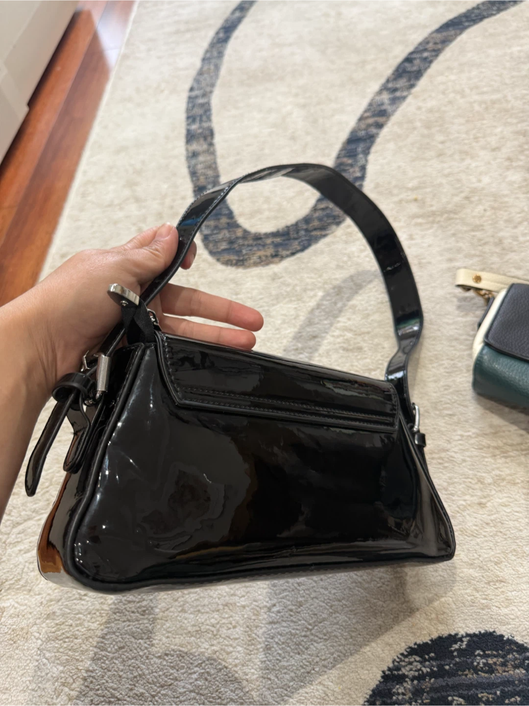 Black Patent Shoulder Bag - photo 4