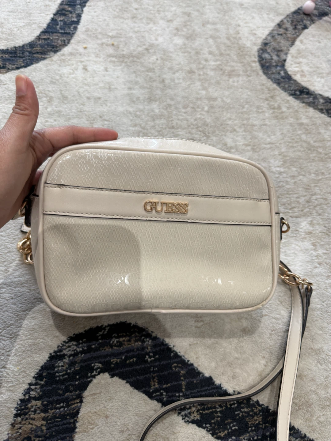 Guess Cream Crossbody Bag