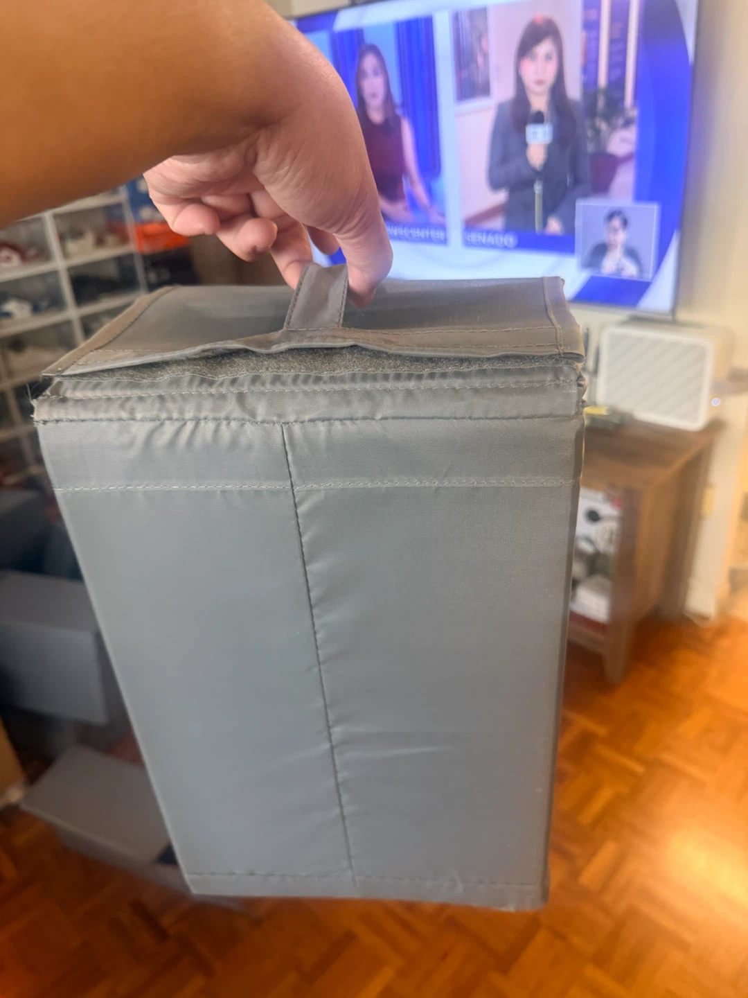 Grey Fabric Storage Bin $40 Cad for 12pcs - photo 3