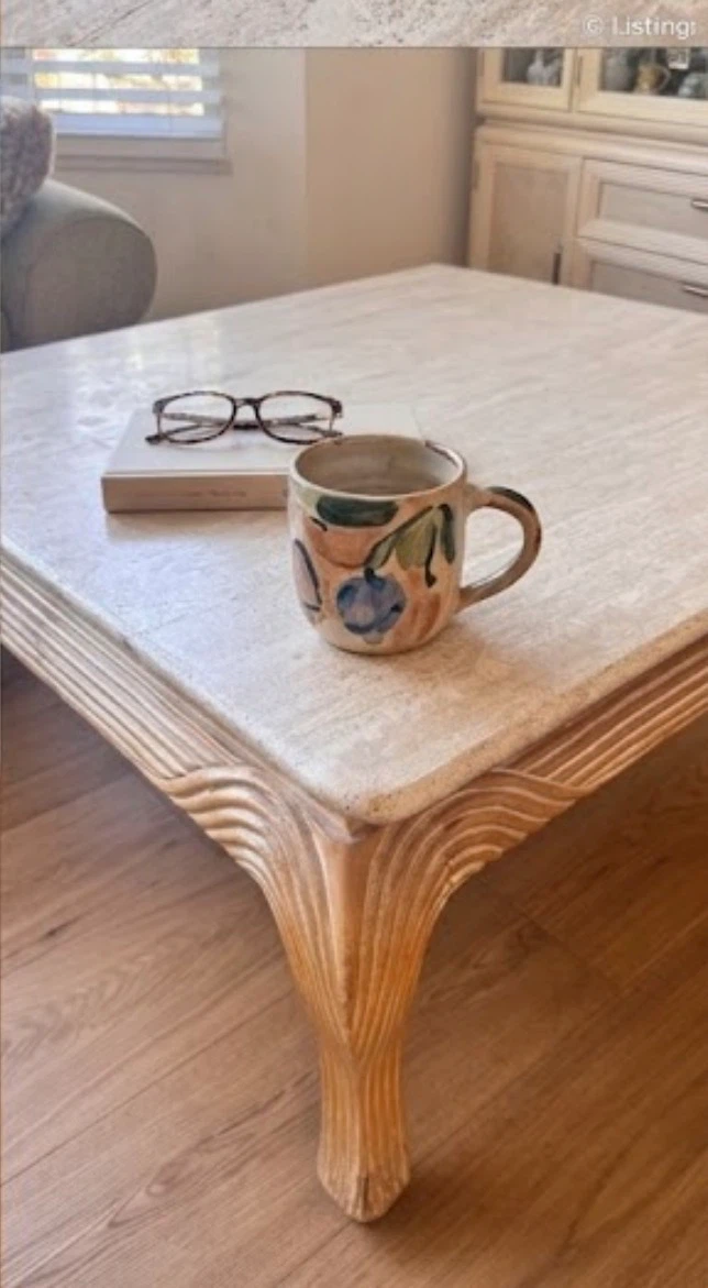 Heavy Solid Stone Coffee Table. Removable Top, Priced to Move! - photo 5
