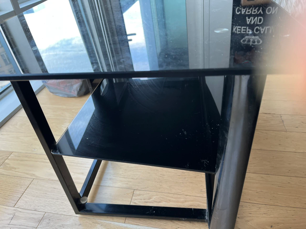Black glass TV stand - photo 3