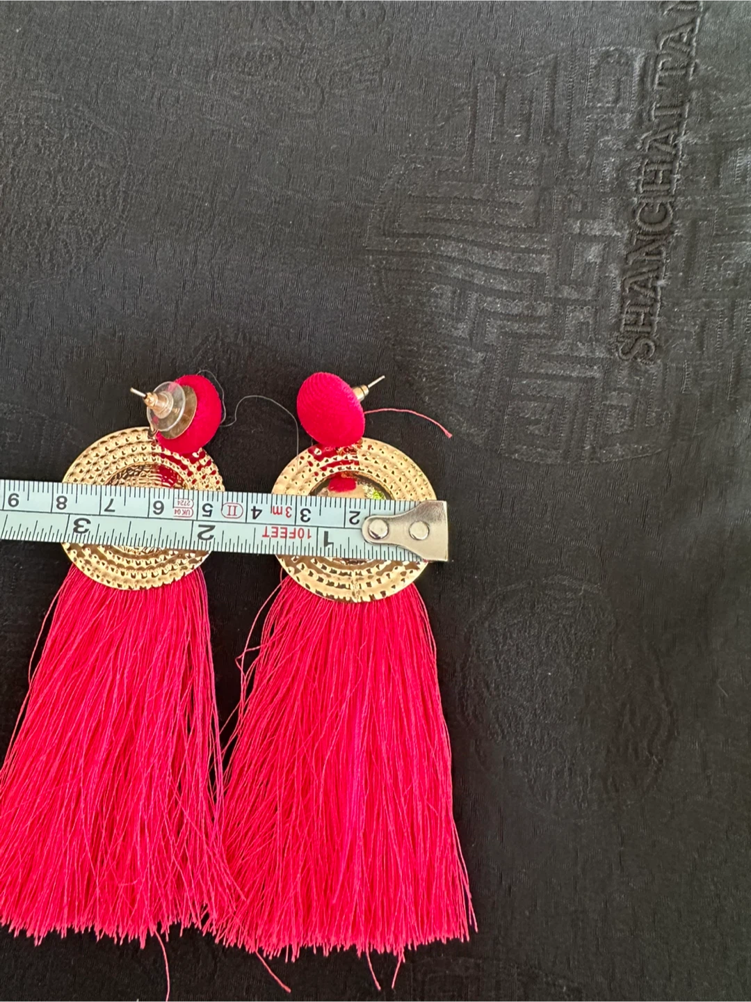 Hot Pink Tassel Earrings - photo 4