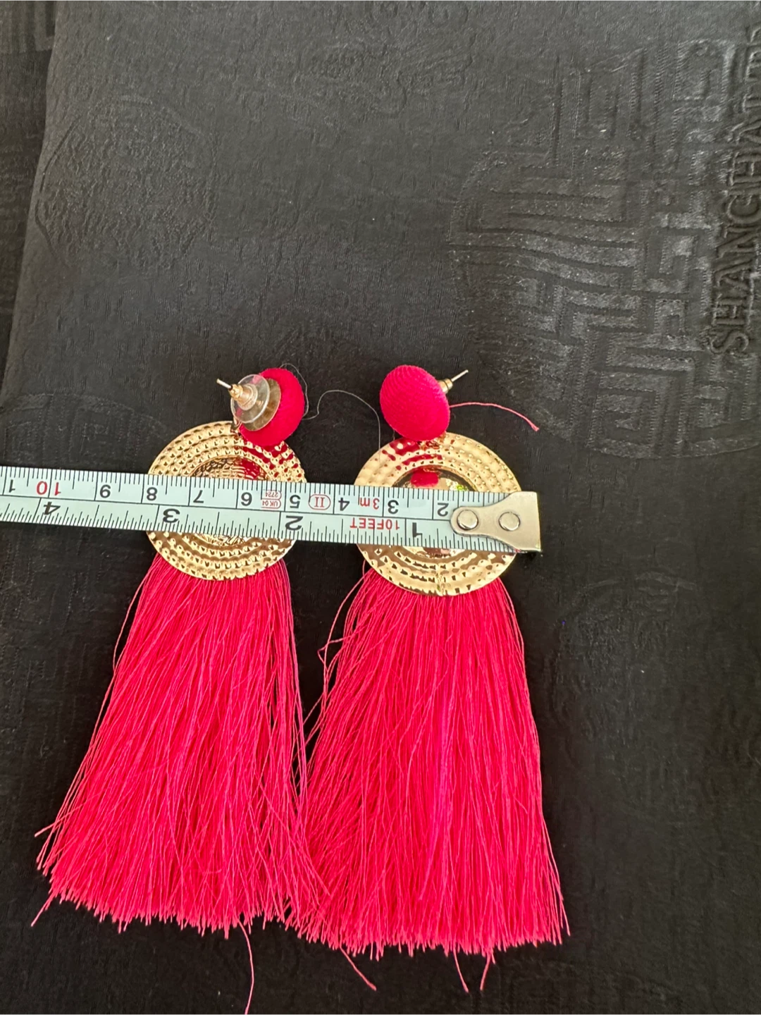 Hot Pink Tassel Earrings - photo 5