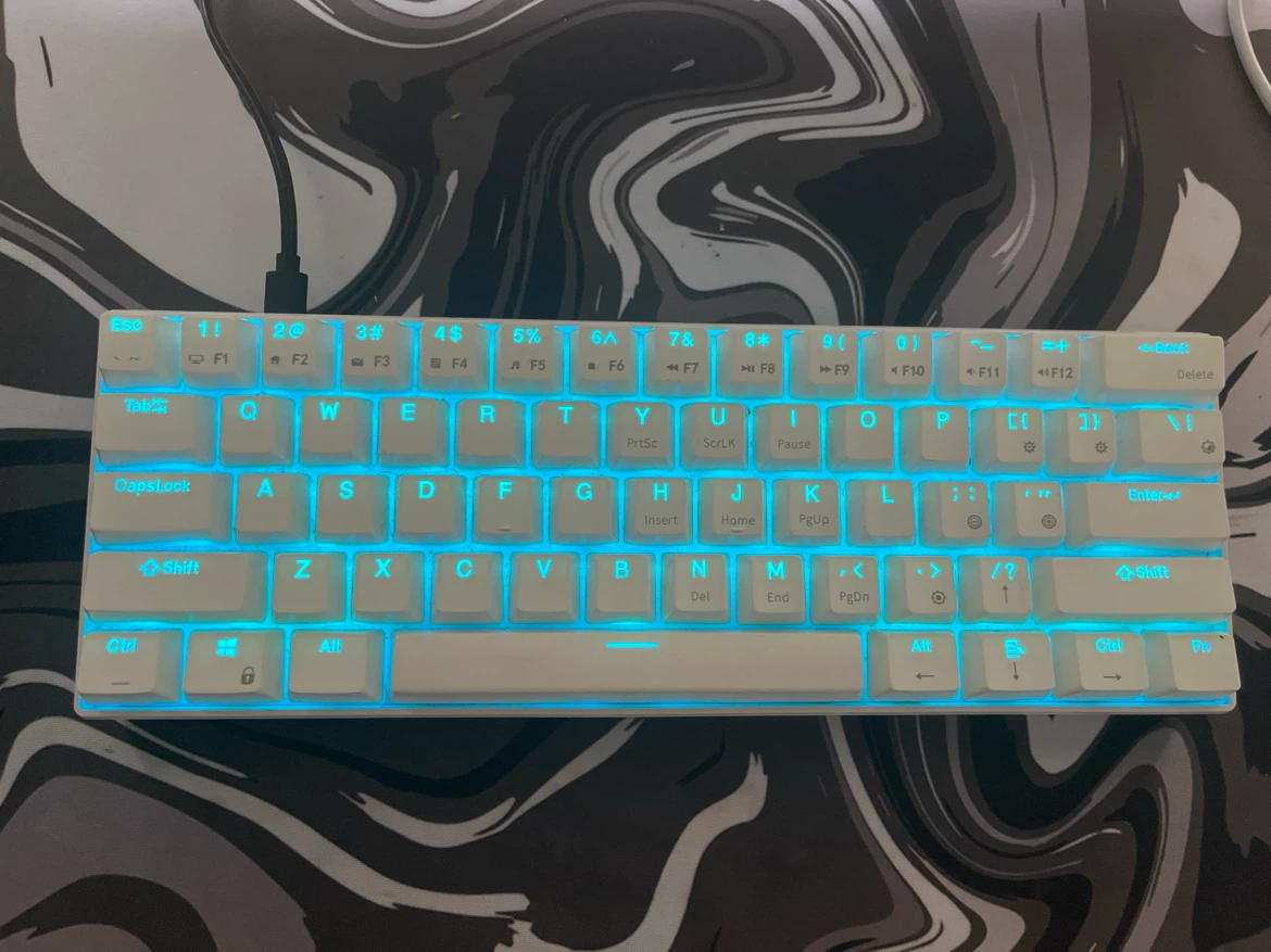 RK Royal Kludge White Mechanical Keyboard