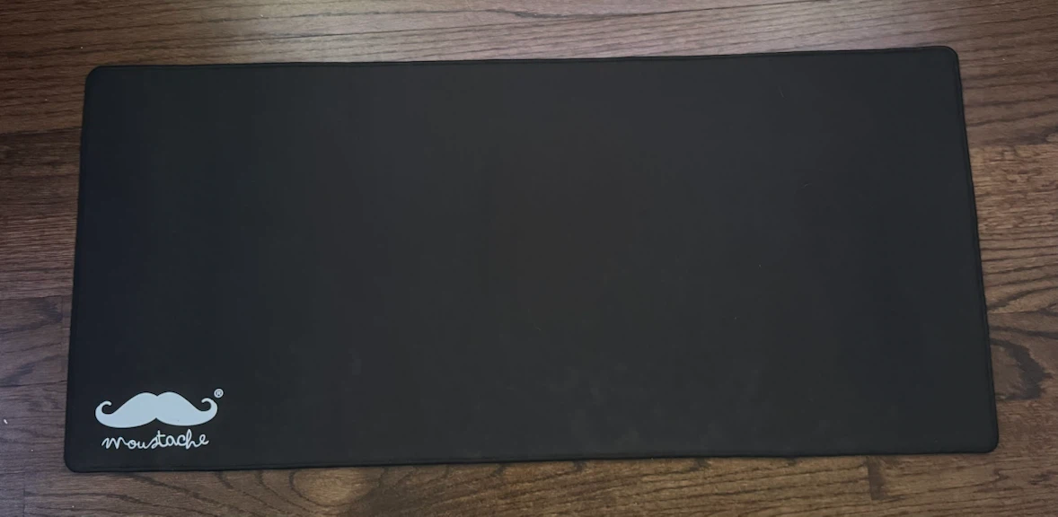 Moustache Extra-Large Mousepad – Black – 35” × 16”