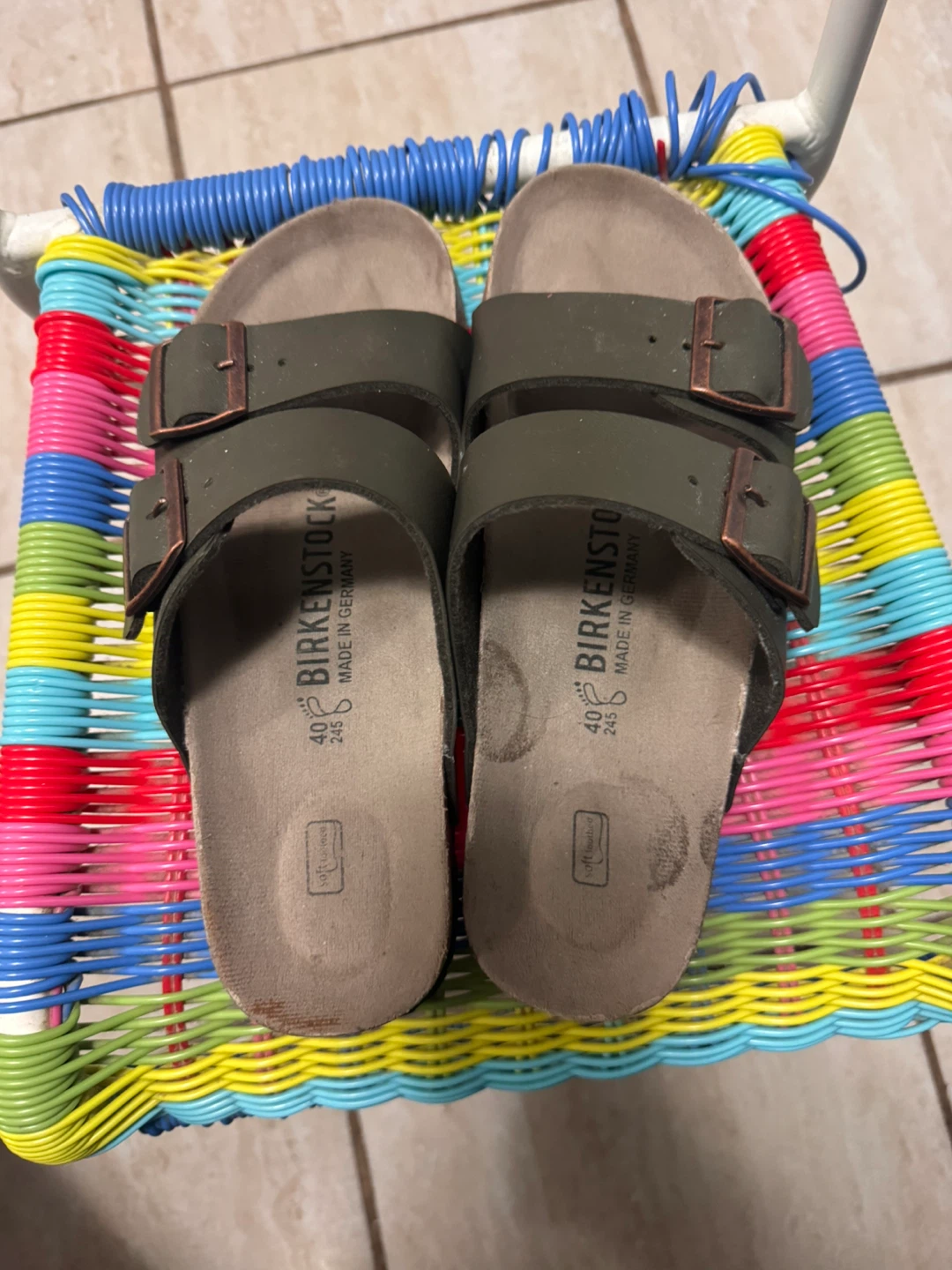 Birkenstock Arizona Sandals Olive Size 40