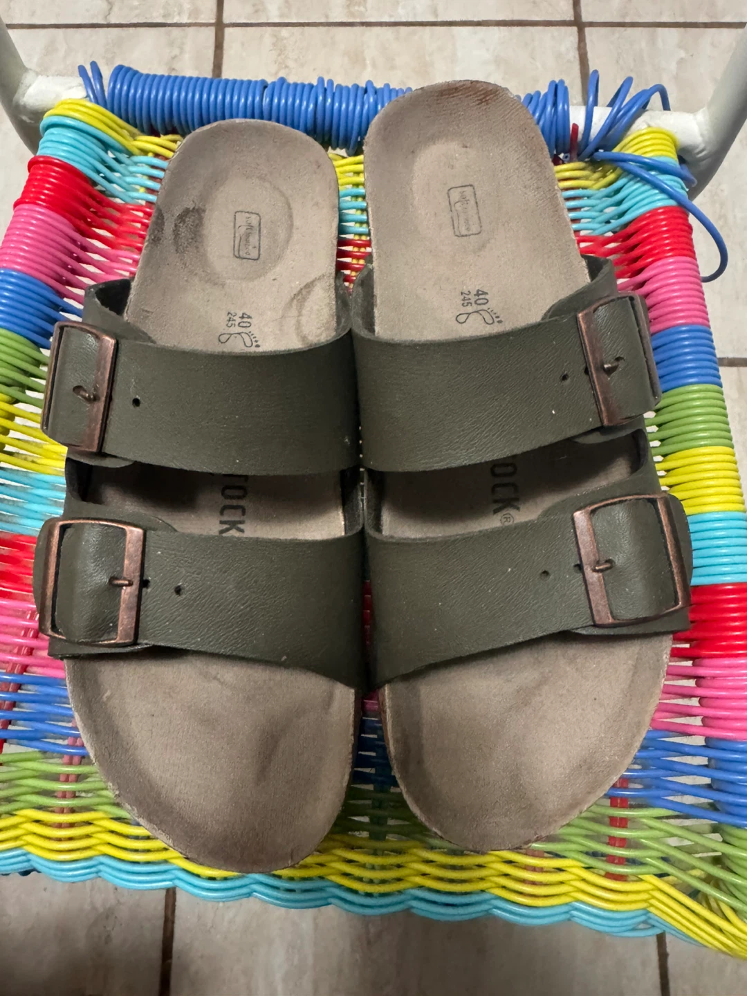 Birkenstock Arizona Sandals Olive Size 40 - photo 4