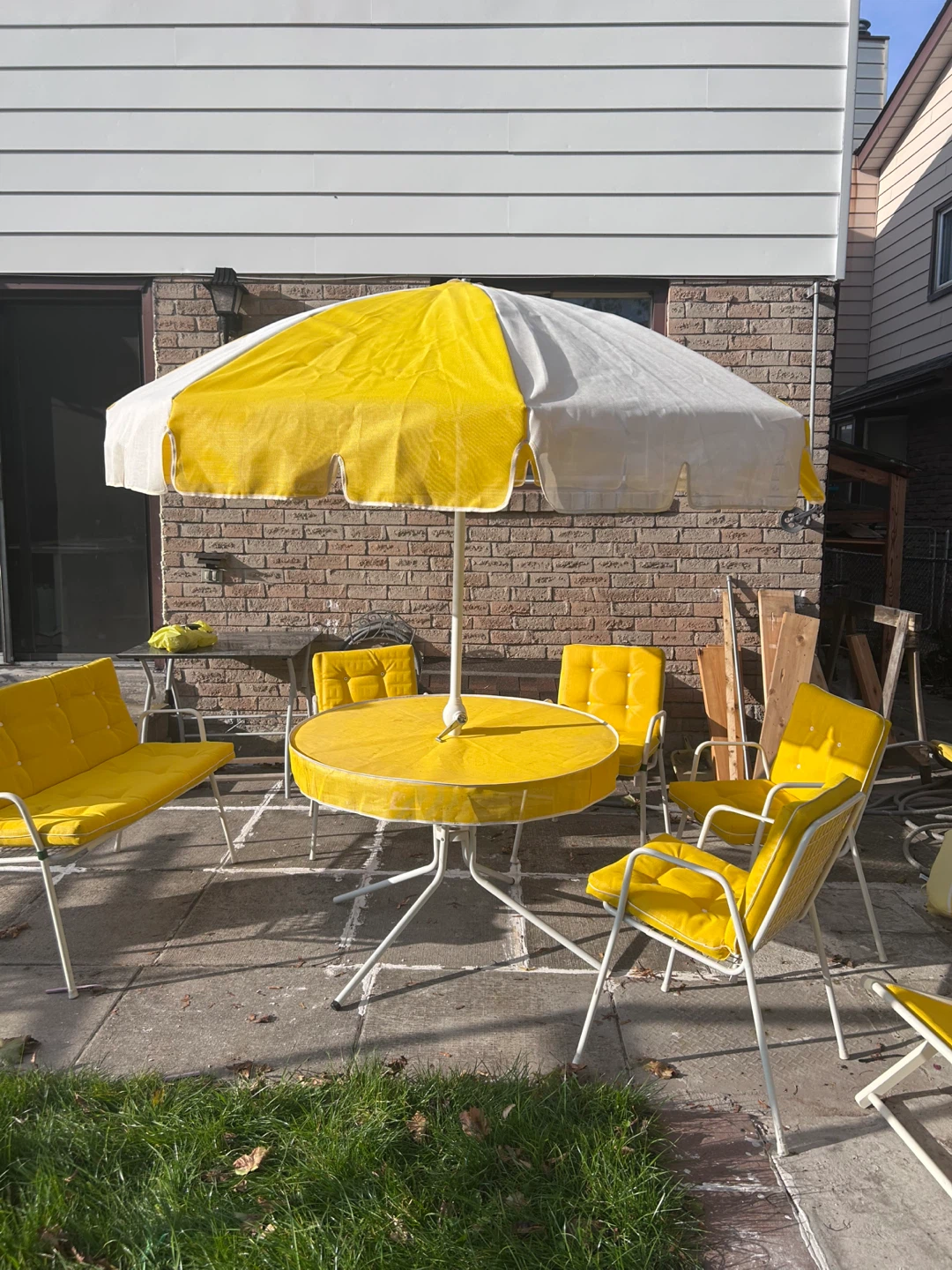 Yellow Patio Furniture Set