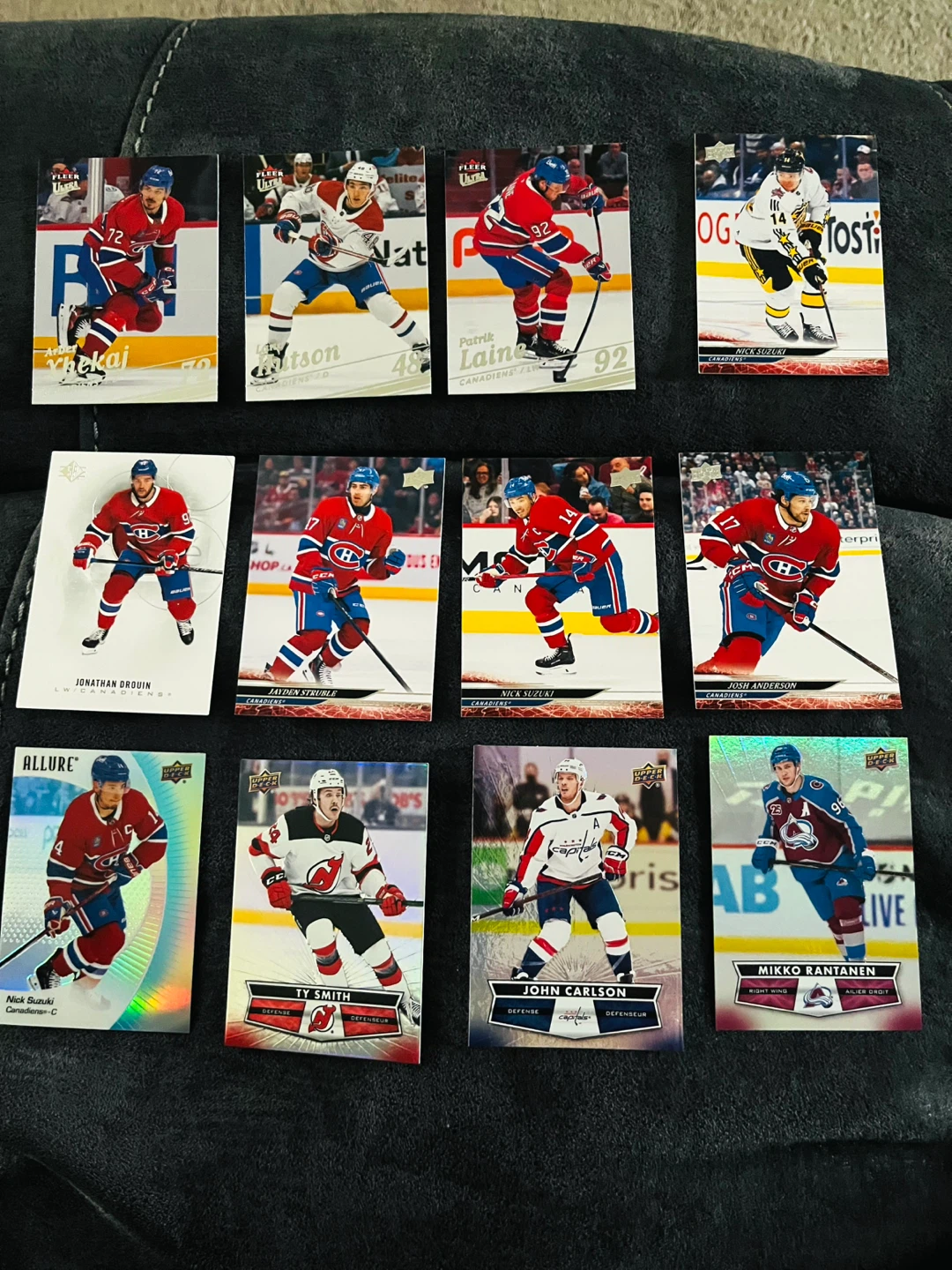 12 NHL Trading Cards mixed brand