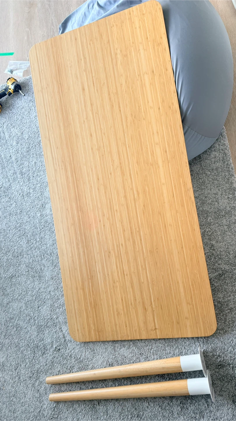IKEA ANFALLARE bamboo tabletop with two wooden legs - photo 4
