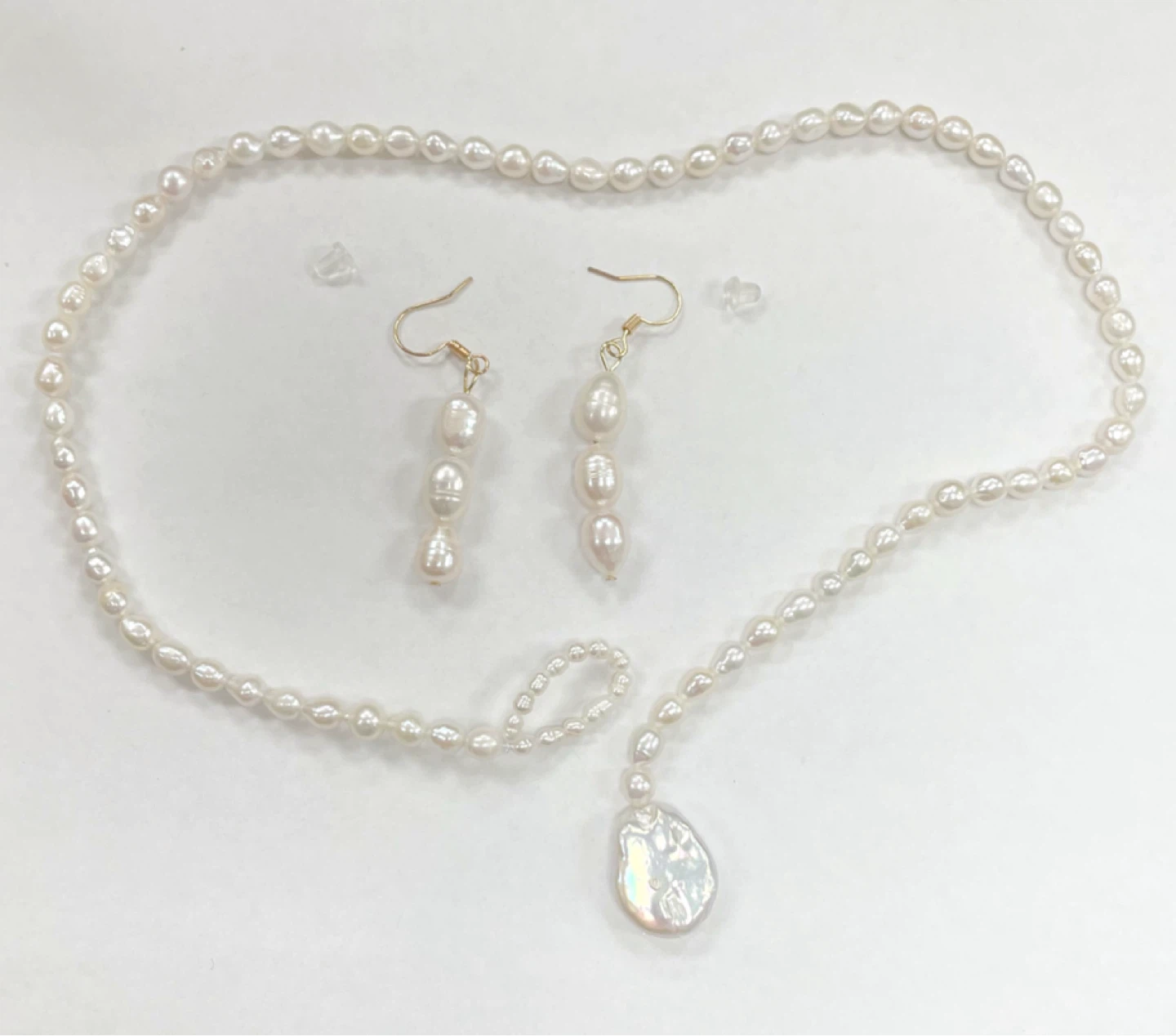Freshwater Pearl Necklace and Earring Set