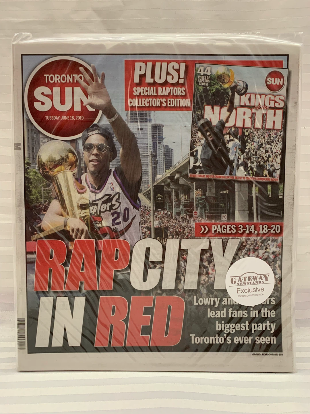 Toronto Sun Raptors Collector's Edition Newspaper