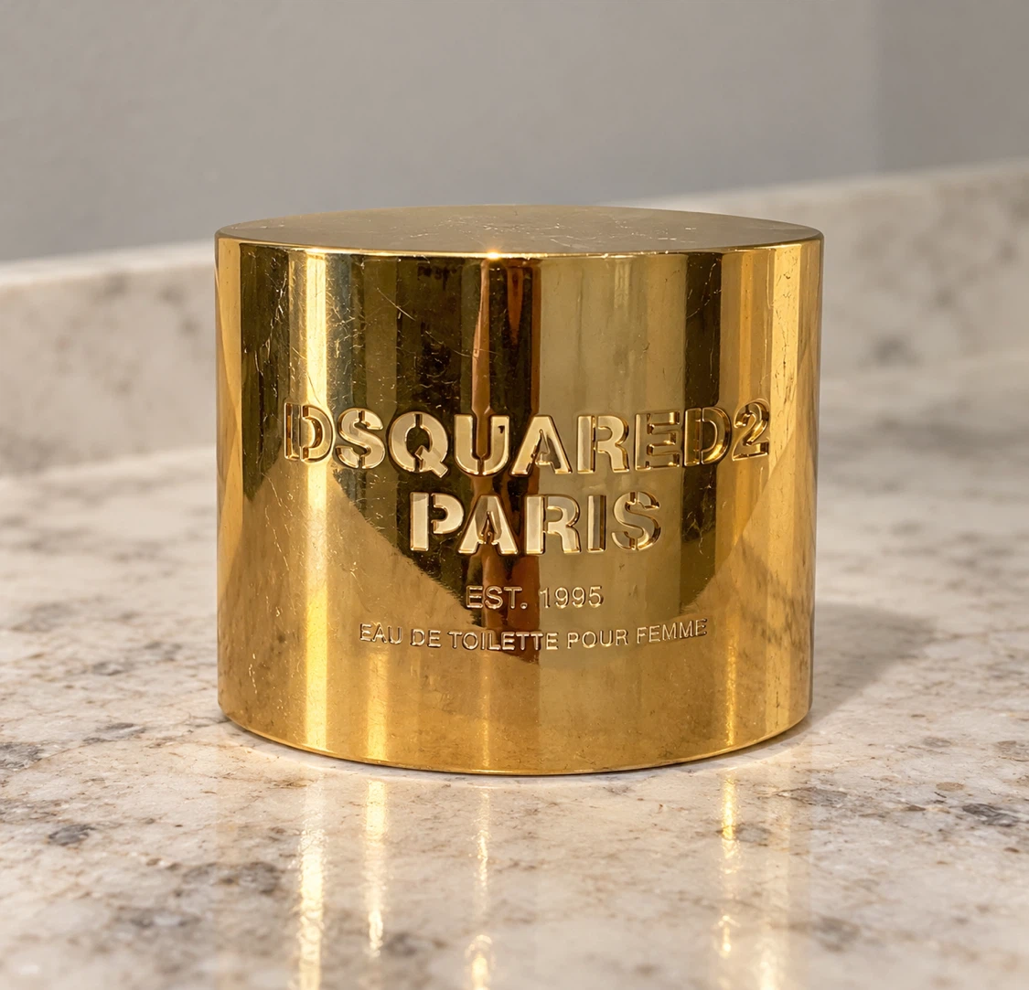 Dsquared2 Paris Gold Tone Cuff Bracelet