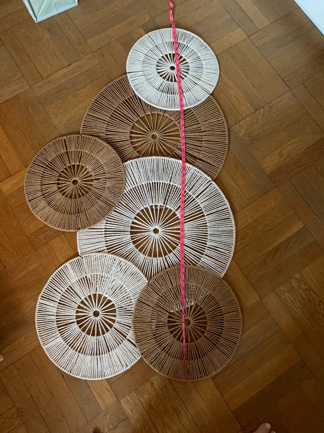 6 Decorative Rope Wall Art Discs - photo 3