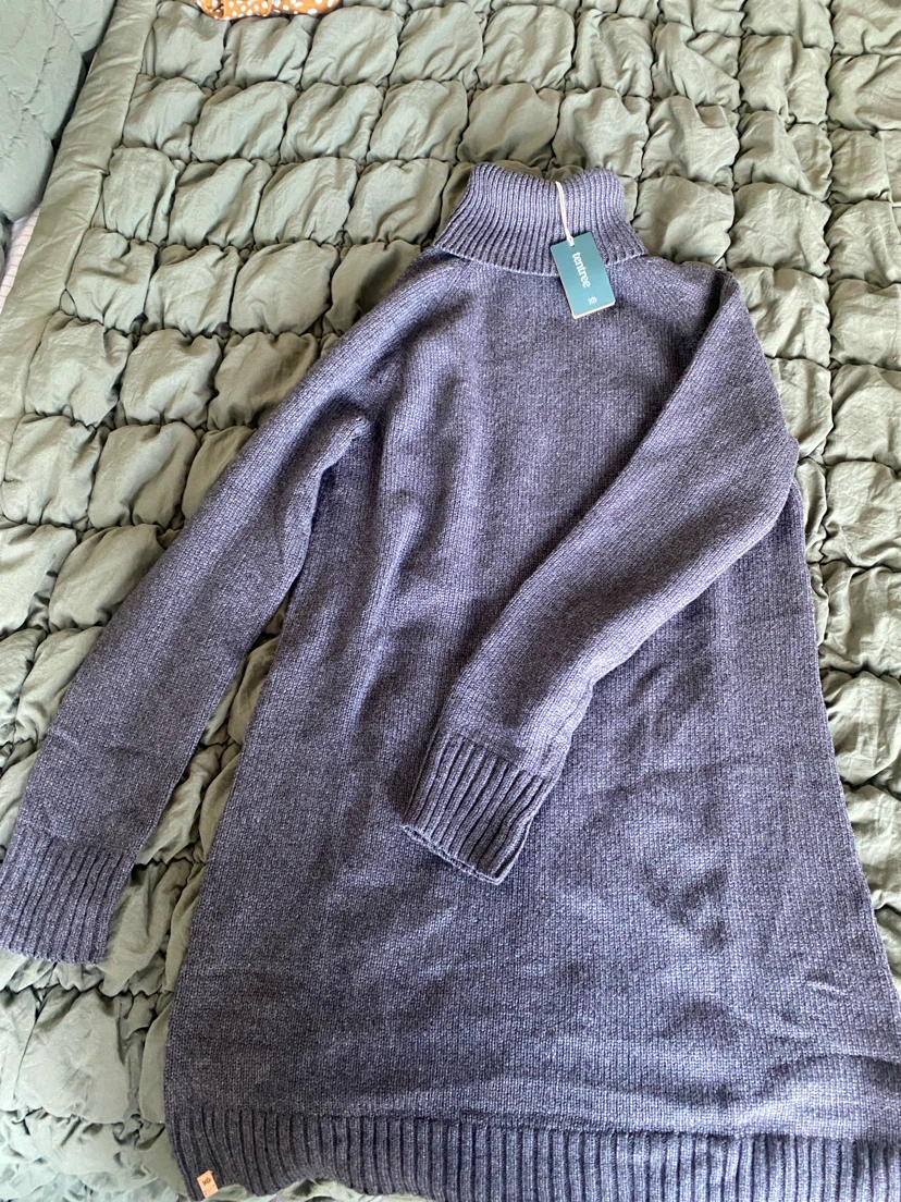 Tentree Highline Turtleneck Dress - Dark Grey Heather - M