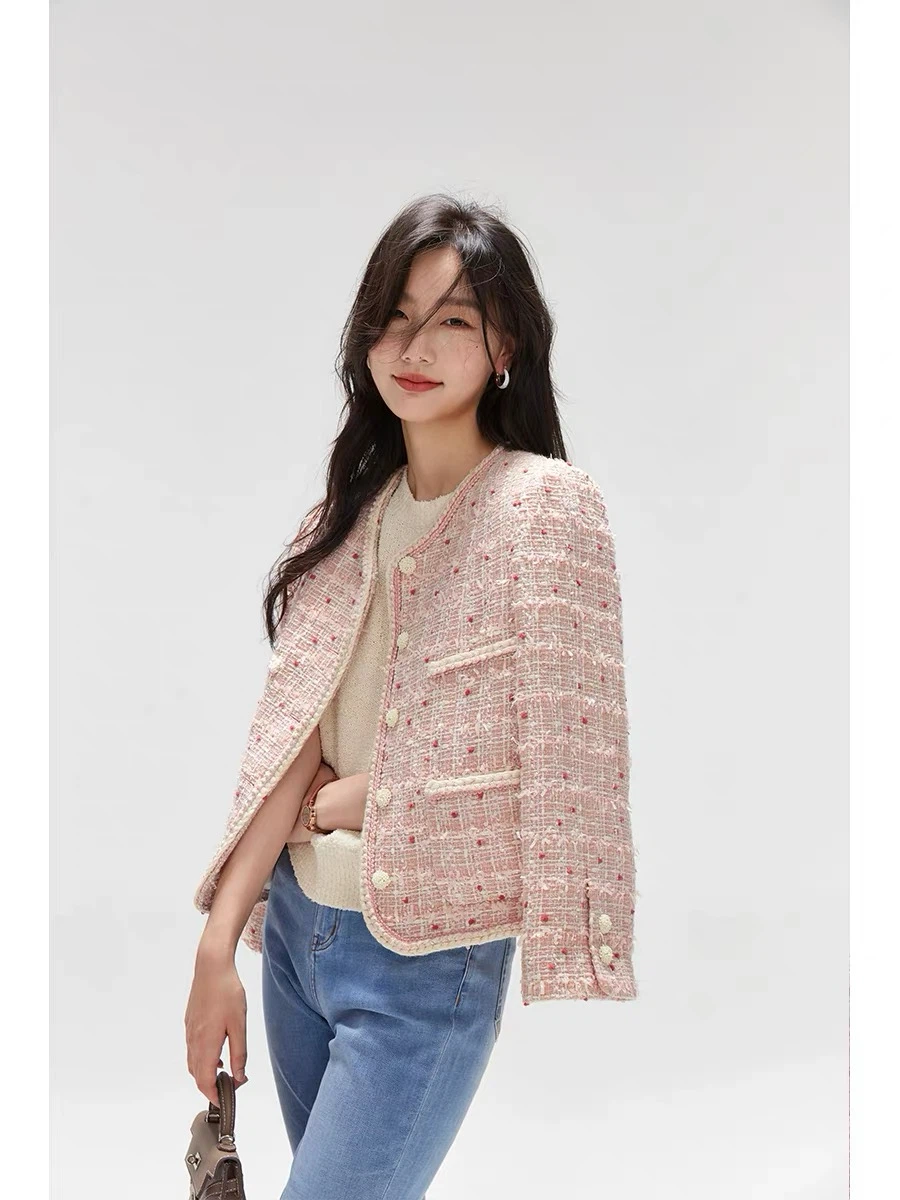 Ley Boutique Pink Tweed Jacket - photo 3