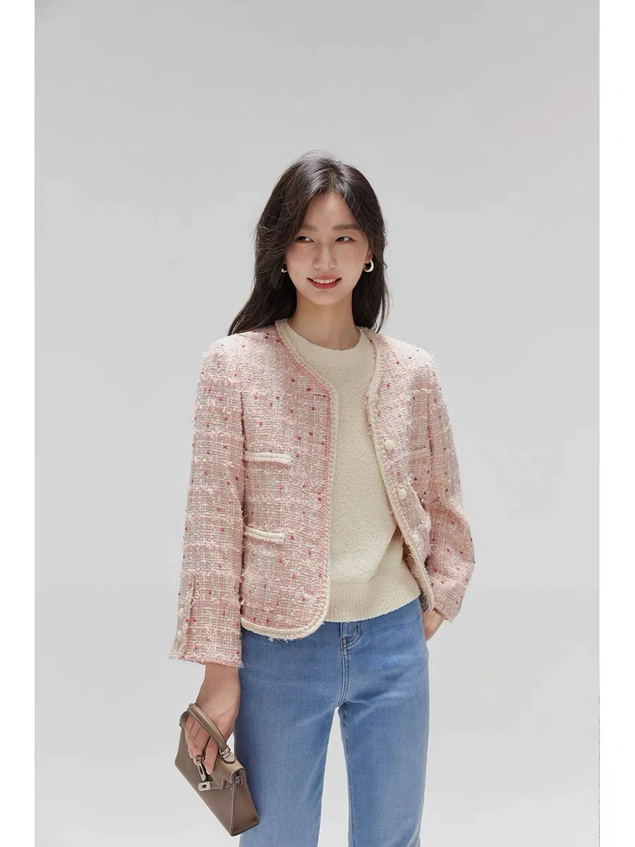 Ley Boutique Pink Tweed Jacket - photo 4