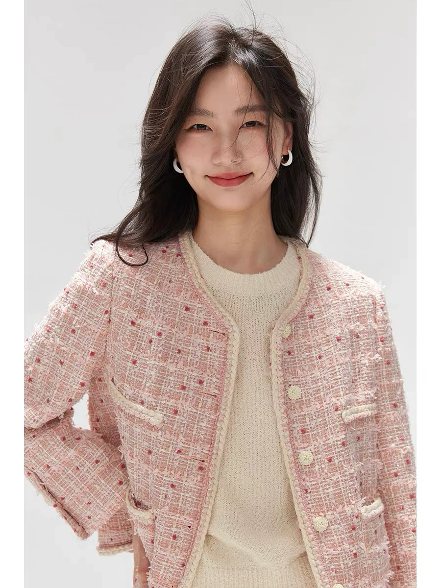 Ley Boutique Pink Tweed Jacket - photo 5